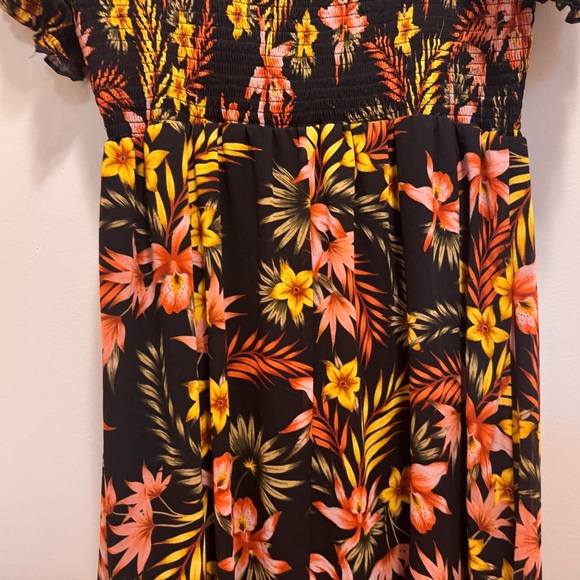 Karl Lagerfeld Paris Smocked Floral Maxi Dress Size 14 - Picture 8 of 14